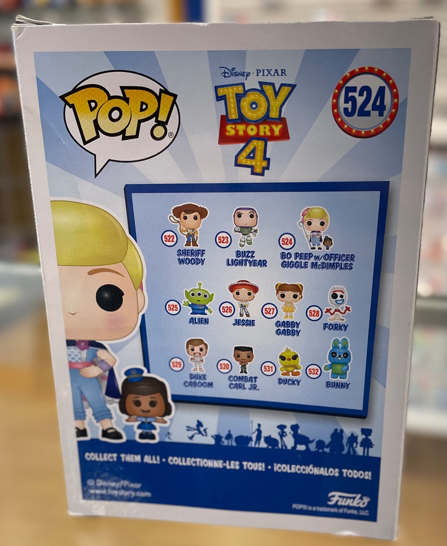 Funko Pixar Bo Peep w/ Officer Giggle McDimples #524 Toy Story 4 Okay