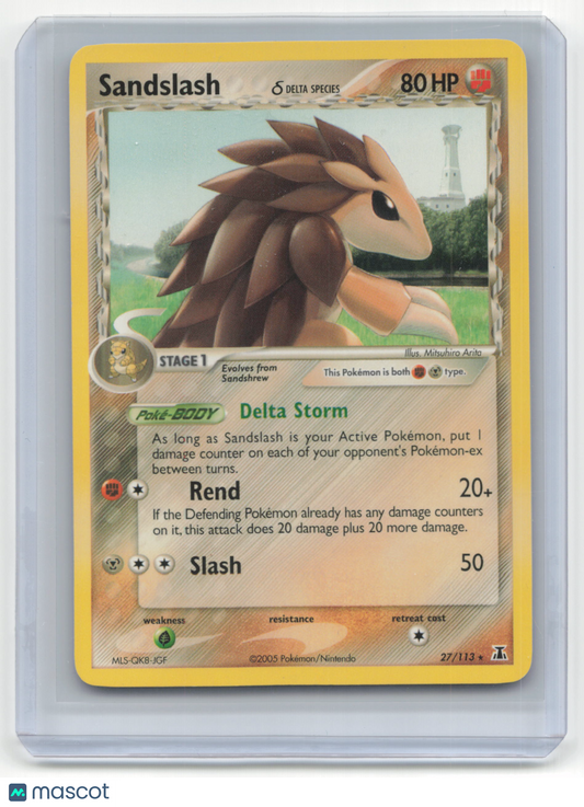 2005 Pokemon Sandslash EX Delta Species #27/113 Near Mint