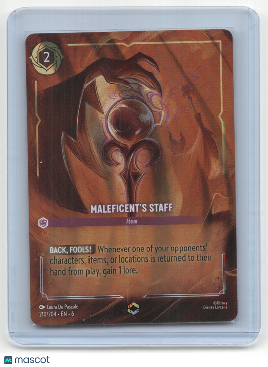 2024 Lorcana Maleficent's Staff Azurite Sea #210/204 Foil