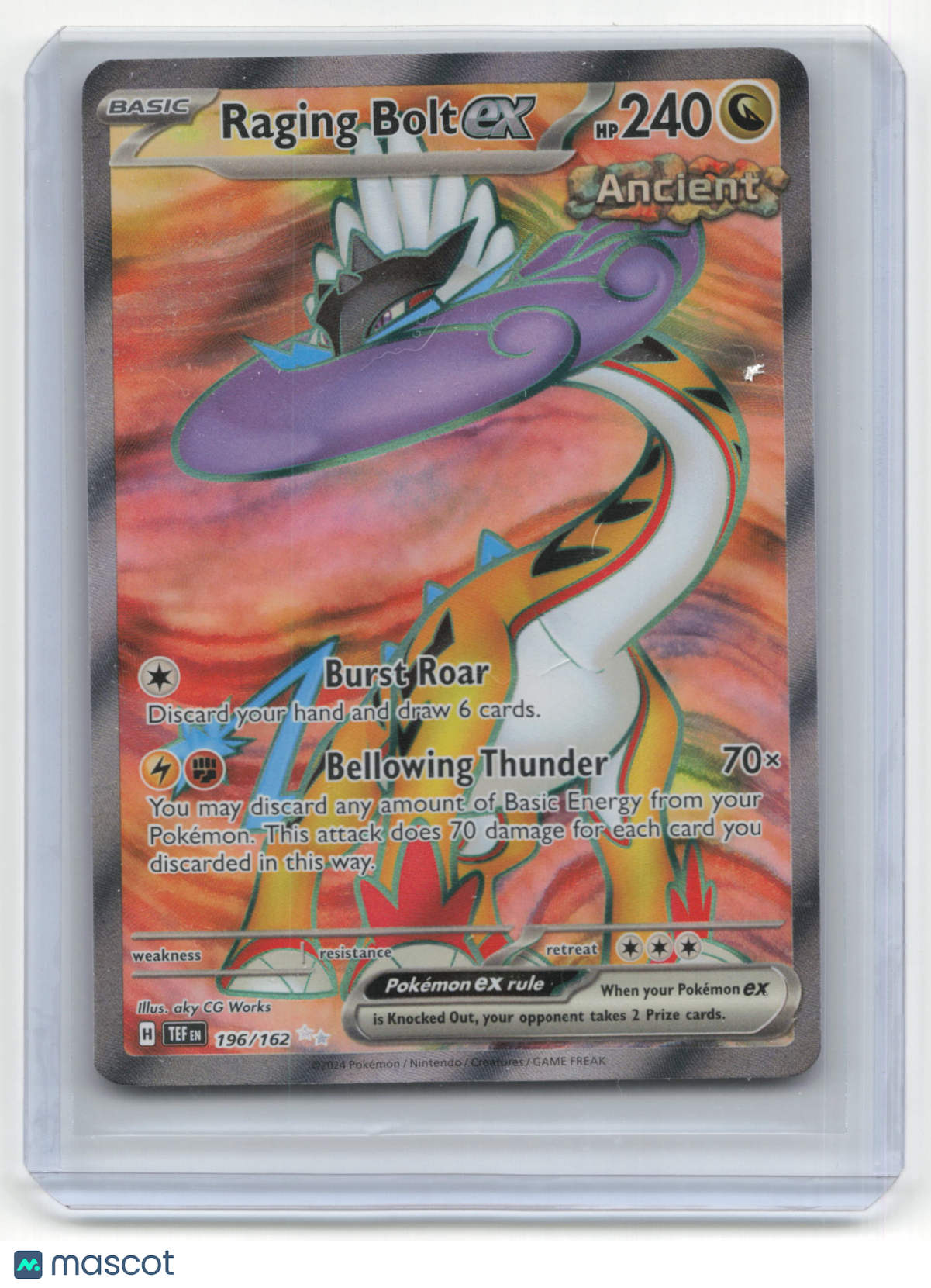 2024 Pokemon Raging Bolt EX Temporal Forces #196/162