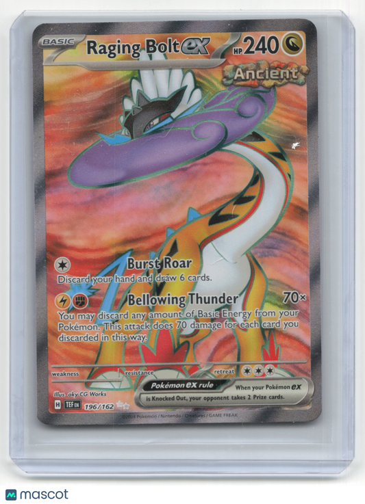 2024 Pokemon Raging Bolt EX Temporal Forces #196/162