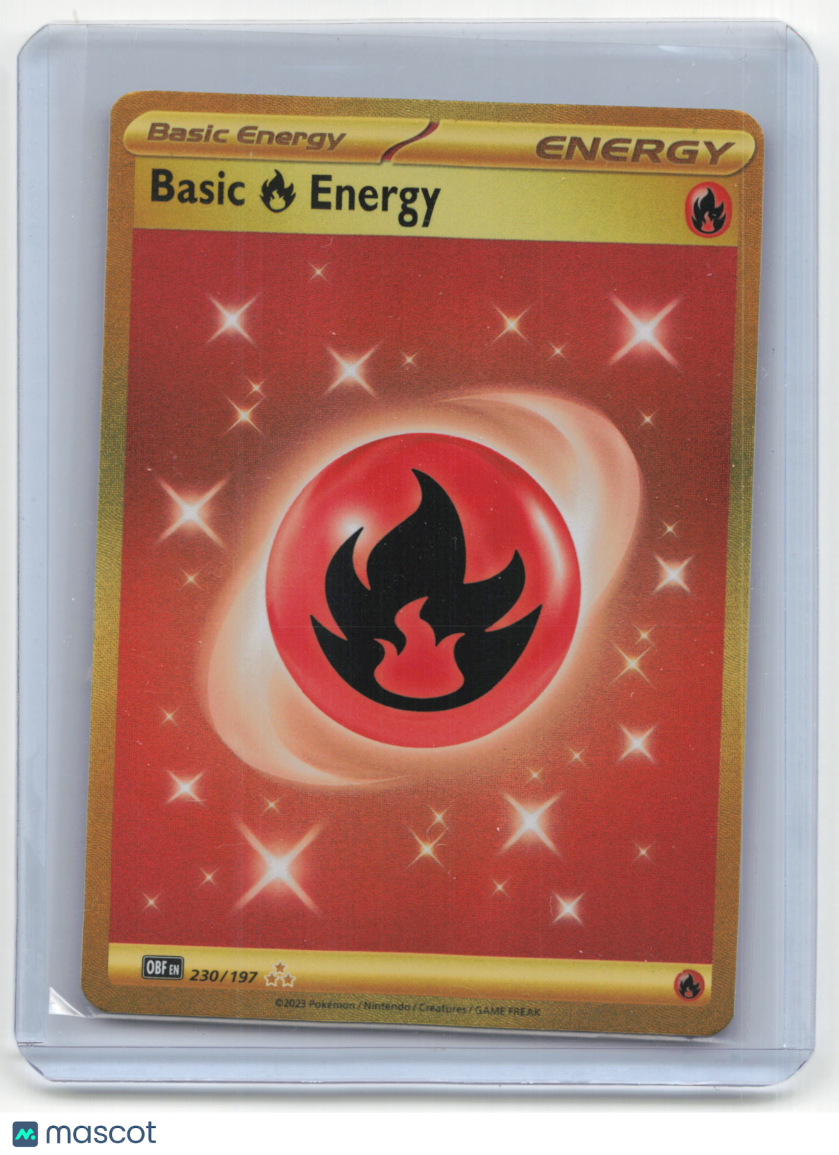 2023 Pokemon Fire Energy Obsidian Flames #230/182