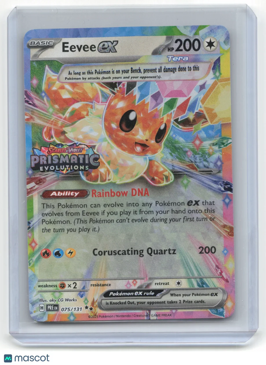 2025 Pokemon Eevee EX Prismatic Evolutions #075/131 Stamped - Papa Joey's Collectibles