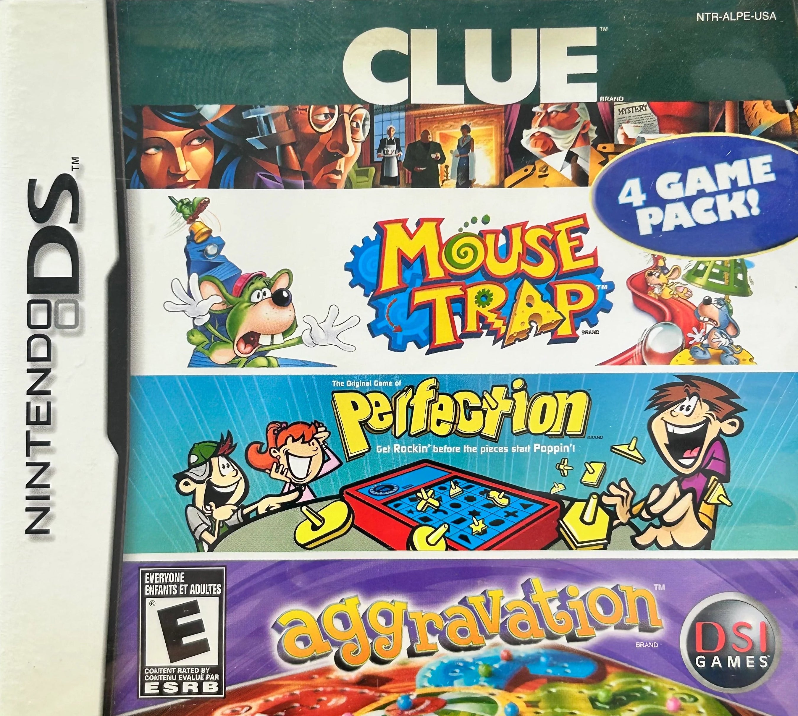 Clue/Mouse Trap/Perfection/Aggravation (Nintendo DS) - Pre-Owned (Cartridge Only)