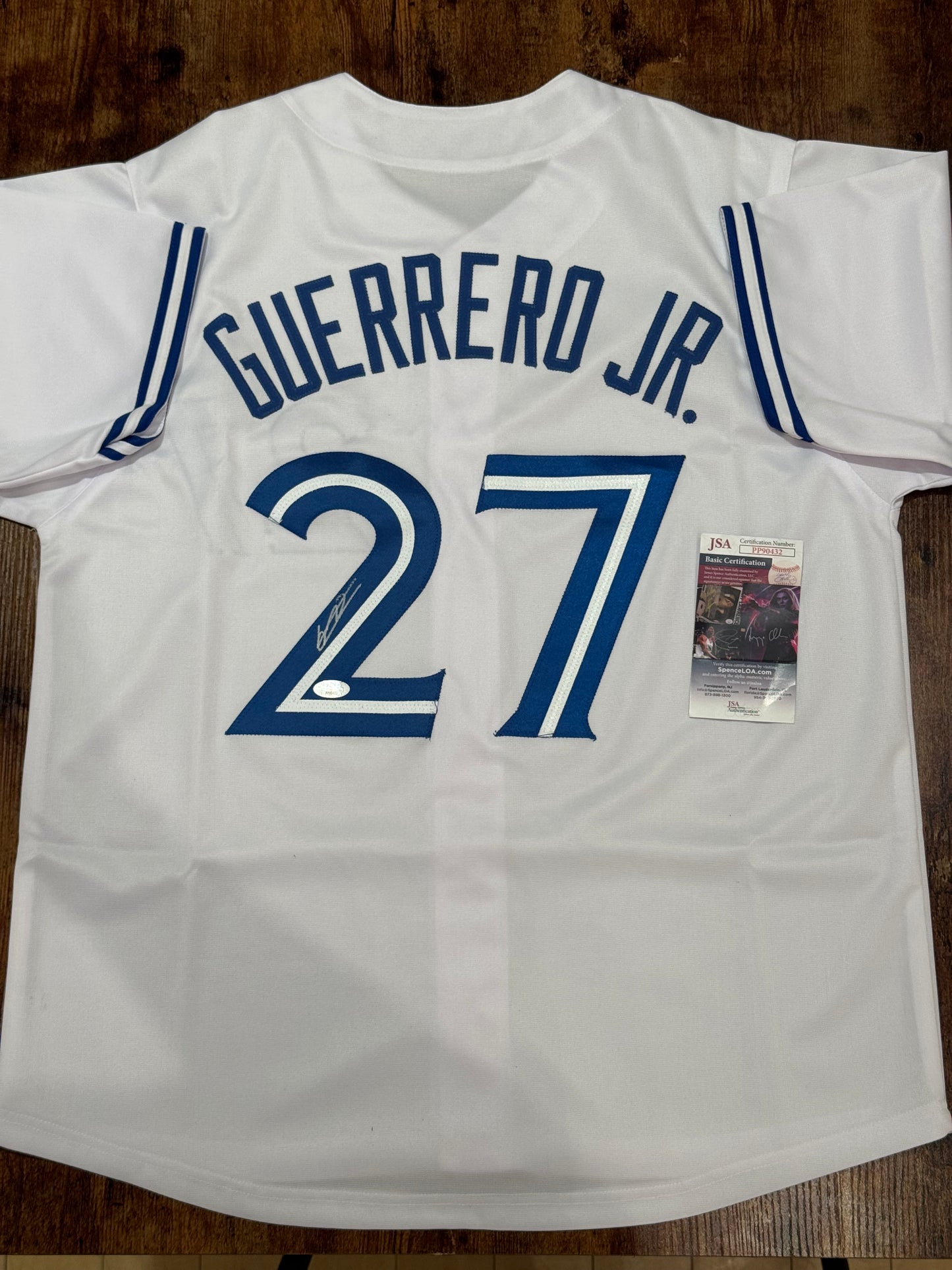 Vladimir Vlad Guerrero Jr. Autographed White Toronto Jersey JSA Certified