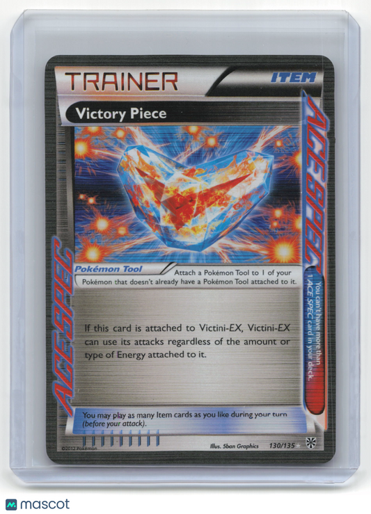 victory piece 2013 Pokemon Black & White Plasma Blast #130/135 ACE SPEC