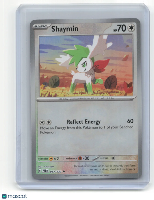 2025 Pokemon TCG Shaymin Prismatic Evolutions #087/131 MasterBall Holo - Papa Joey's Collectibles