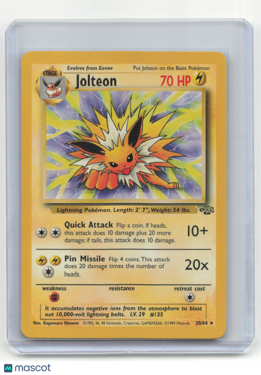 1999 Pokemon Jolteon Jungle #20/64 Light Played Unlimited