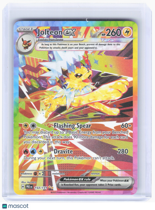 2025 Pokemon—Jolteon ex #153/131 Prismatic Evolutions—SIR Holo