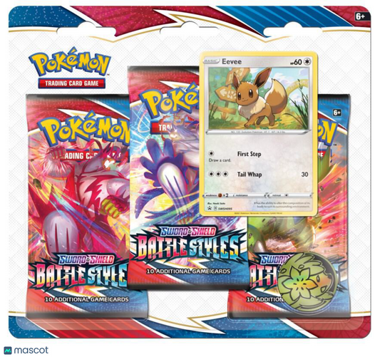 2021 Pokemon Sword & Shield Battle Styles 3 Pack Blister