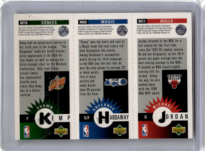 1996 Upper Deck Collector's Choice Mini-Card—Jordan, Hardaway, Kemp #M11/M60/M78