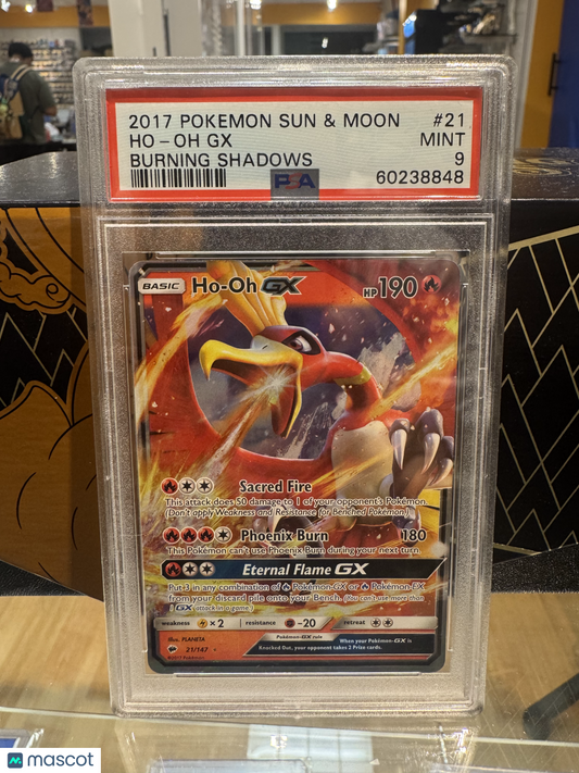 Ho-Oh GX 2017 Pokemon Sun & Moon Burning Shadows #21 Burning Shadows PSA 9