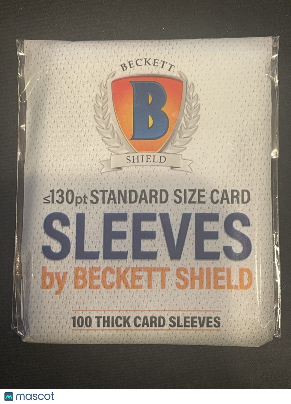 Beckett Shield Standard 130 Pt. Clear Glossy Card Sleeves 100 Ct