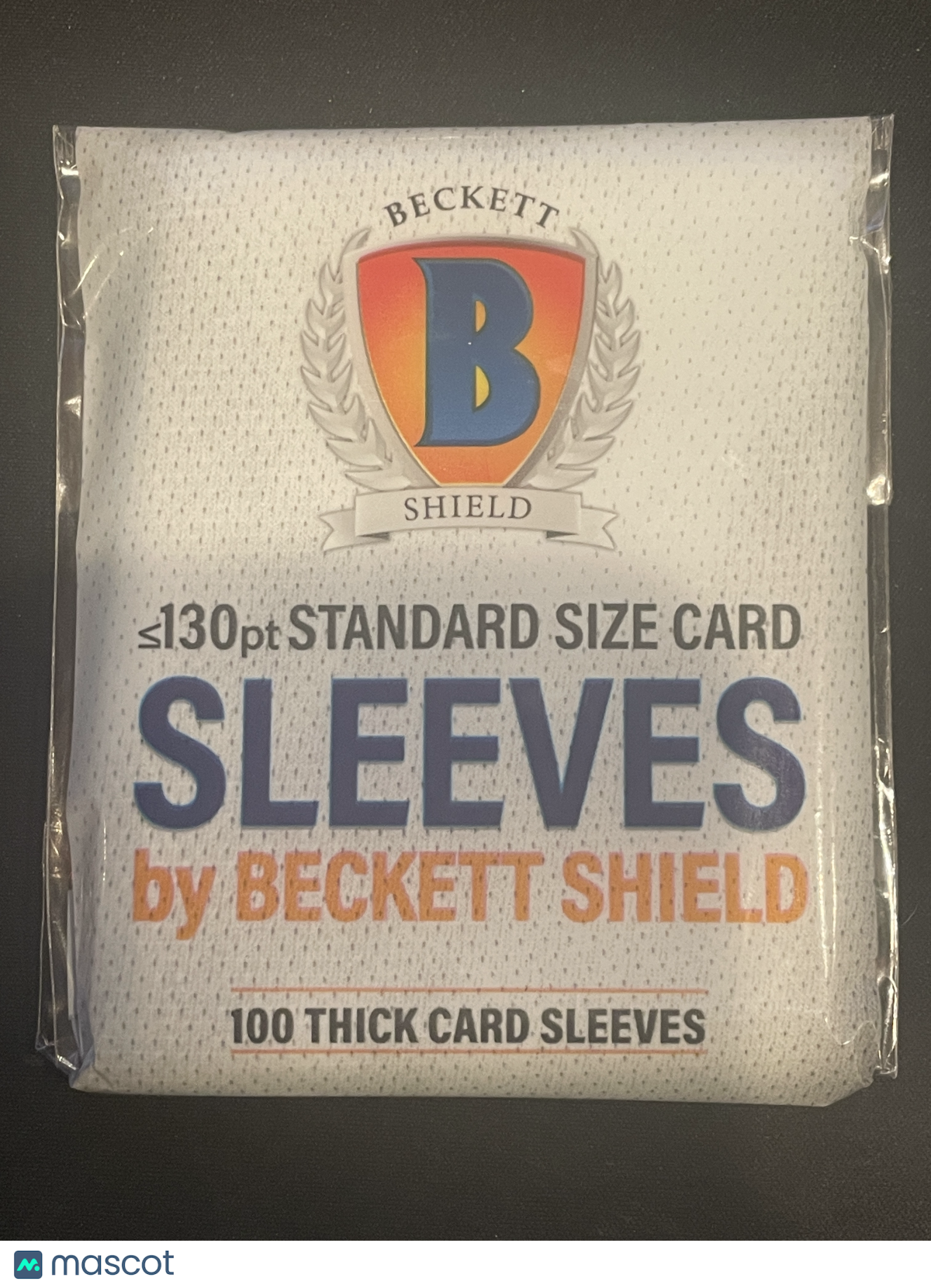 Beckett Shield Standard 130 Pt. Clear Glossy Card Sleeves 100 Ct