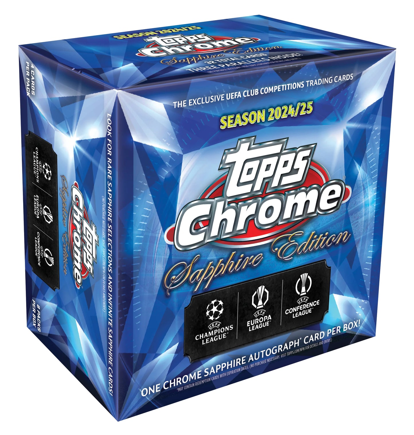 2024/25 Topps Chrome Sapphire Edition Soccer UEFA Club Competition Hobby Box