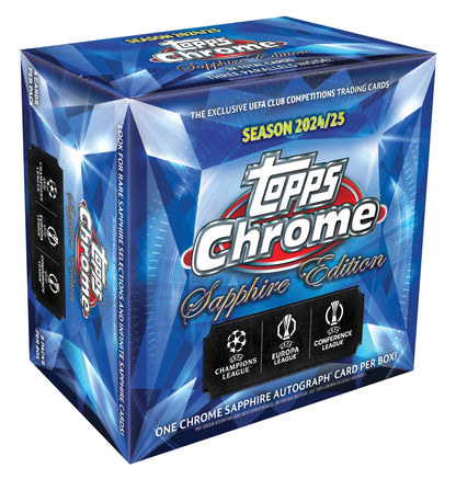 2024/25 Topps Chrome Sapphire Edition Soccer UEFA Club Competition Hobby Box