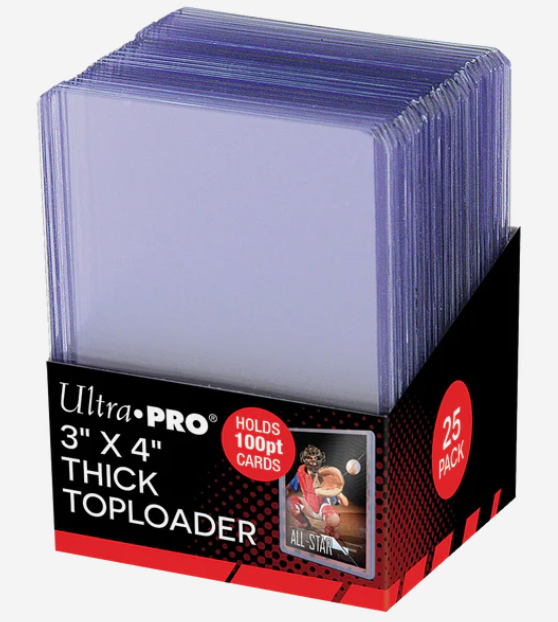 Ultra PRO Standard 100 Pt. Pt. Clear 3" x 4" Thick Toploader 25 ct.
