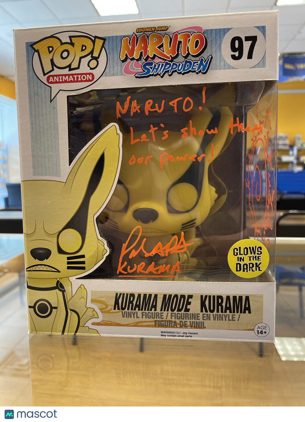 Funko Naruto Shippuden “Kurama Mode” Kurama #97(G) GITD Paul St. Peter Auto GCOA