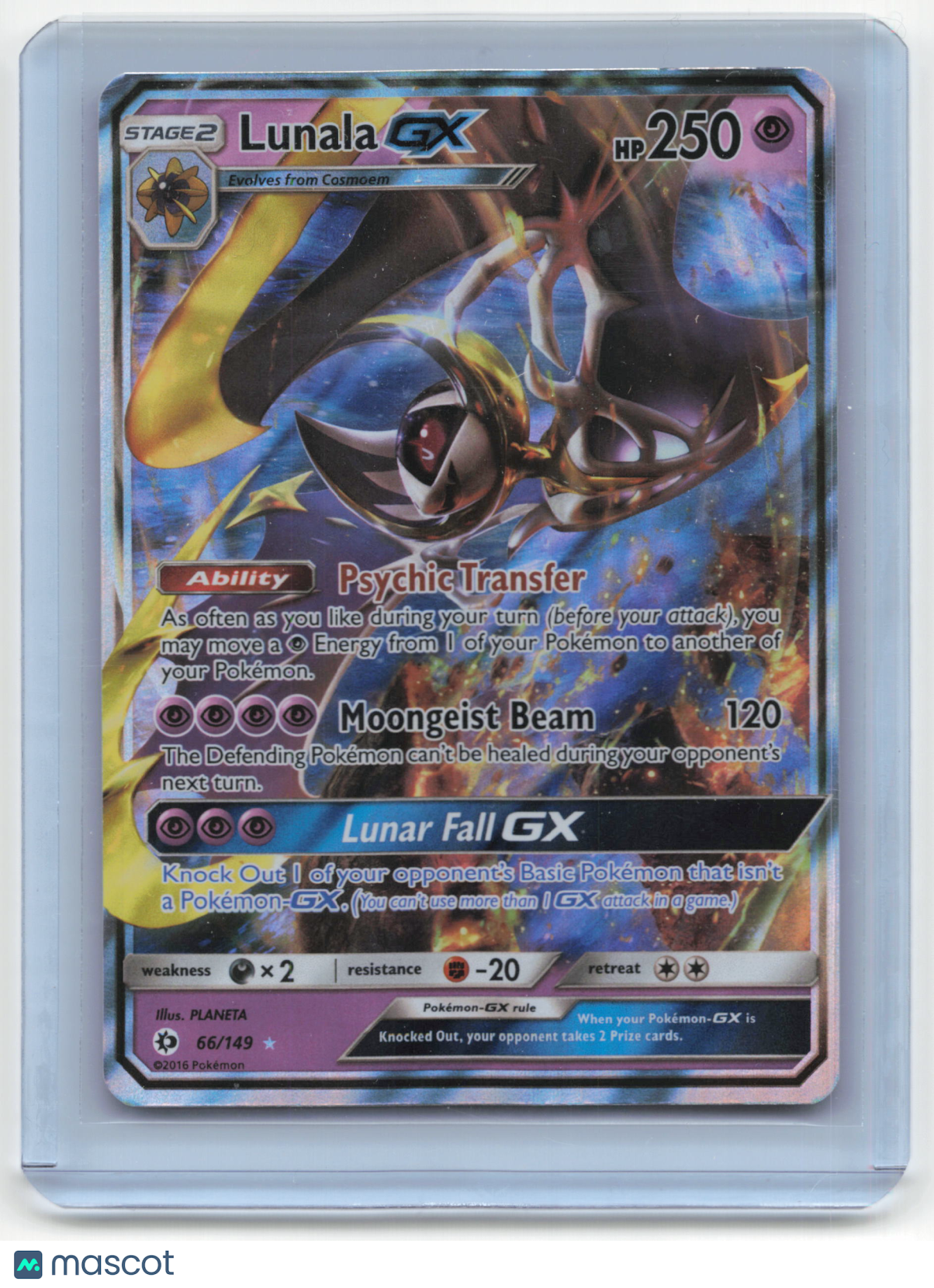 2016 Pokemon Lunala GX Sun & Moon #66/149