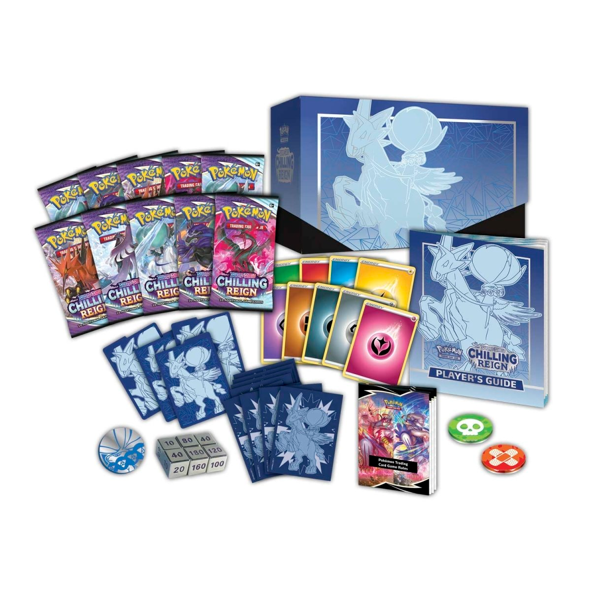 2021 Pokemon SWSH Chilling Reign (Ice Rider) Pokemon Center Elite Trainer Box