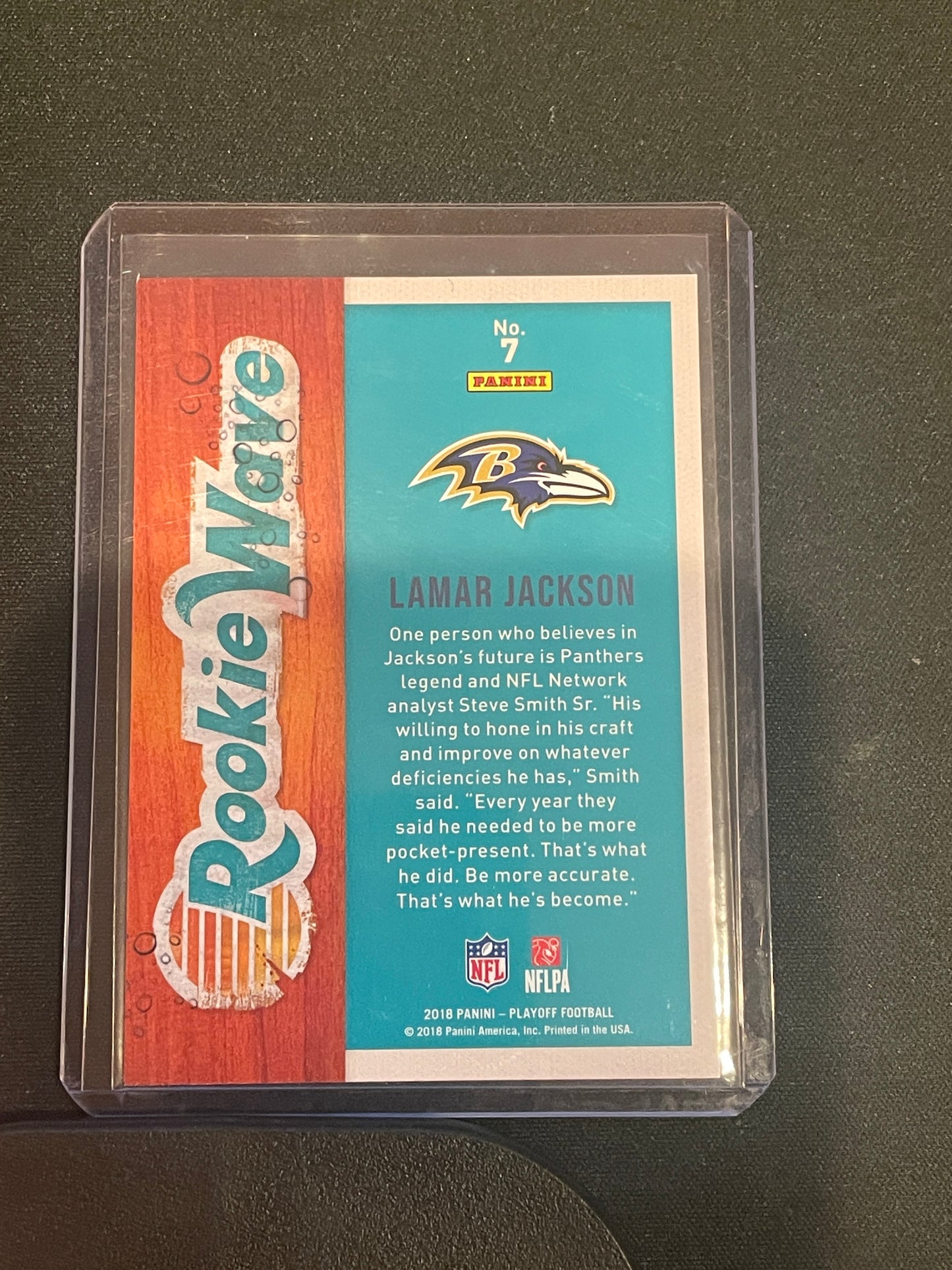 2018 Panini Playoff Football Lamar Jackson Rookie Wave #7