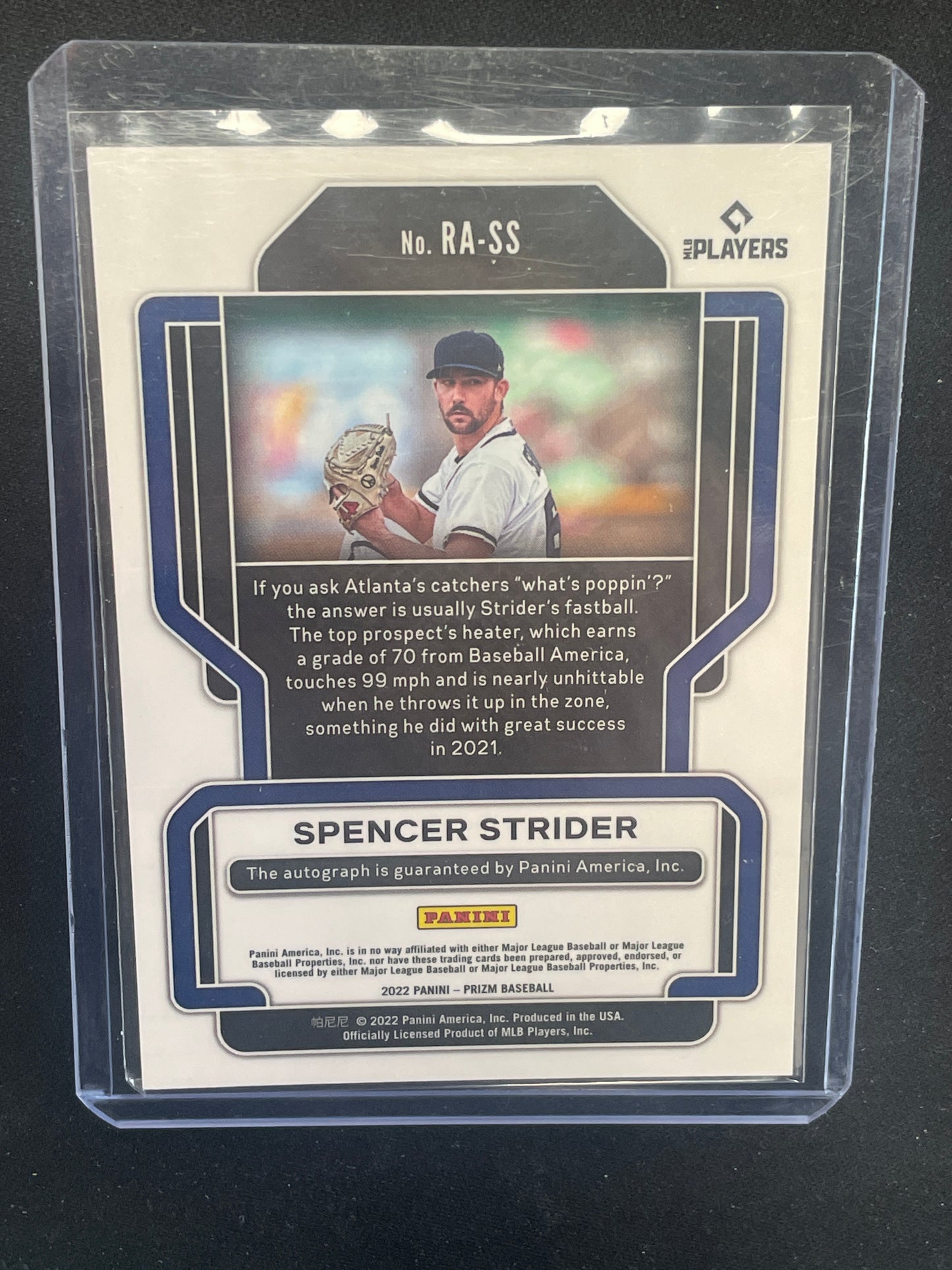 2022 Panini Prizm Baseball Spencer Strider Autograph RC Silver