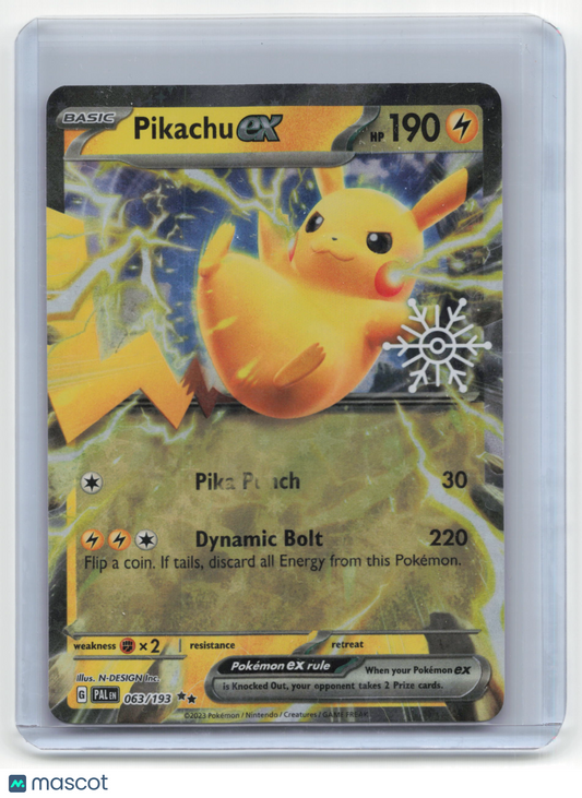 2023 Pokemon Pikachu EX Paldea Evolved #63/193 Near Mint (Snowflake Stamped)