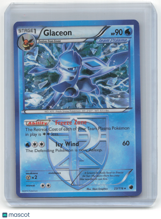 2013 Pokemon Glaceon Plasma Freeze #23/116 Moderately Played
