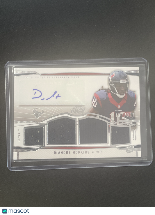 2013 Topps Prime Football Deandre Hopkins Autograph Relic /200 #PV-DH