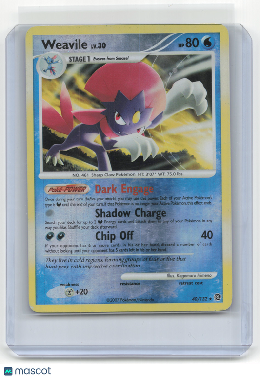 2007 Pokemon TCG Weavile Secret Wonders #40/132