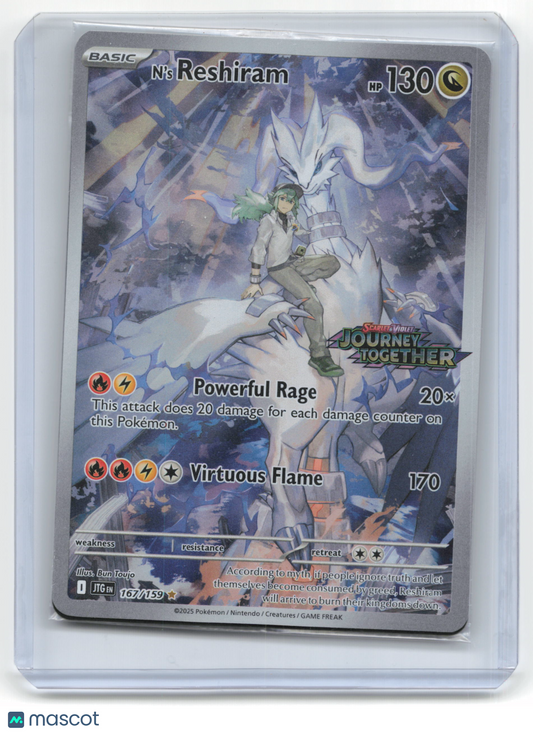 2025 Pokemon TCG N's Reshiram Journey Together #167/159 Stamped