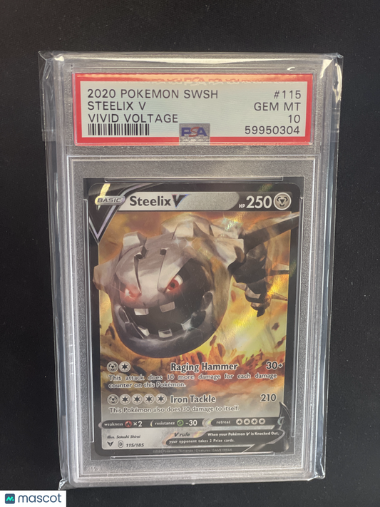 2020 Pokemon TCG Steelix V Vivid Voltage #115 Vivid Voltage PSA 10