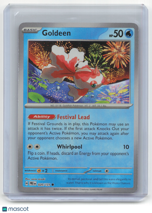 2025 Pokemon Goldeen Prismatic Evolutions #020/131 Masterball