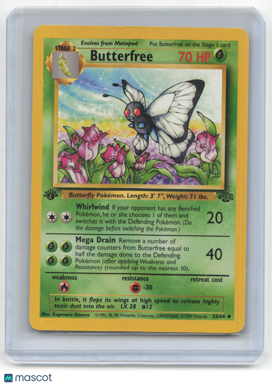 1999 Pokemon TCG Butterfree Jungle #33/64