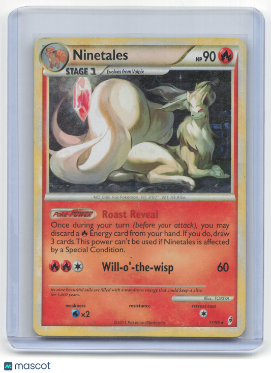 2011 Pokemon TCG Ninetales Call of Legends #17/95 Heavily Played Holo