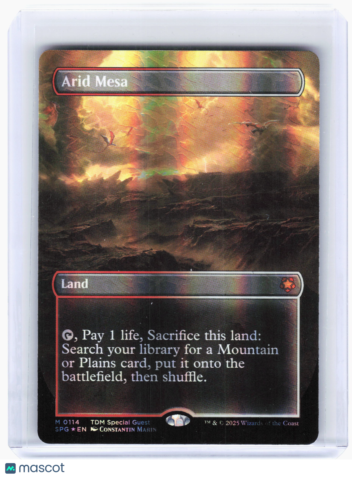 2025 Magic: The Gathering—Arid Mesa #0114 TDM Special Guests—Mythic Scale Foil