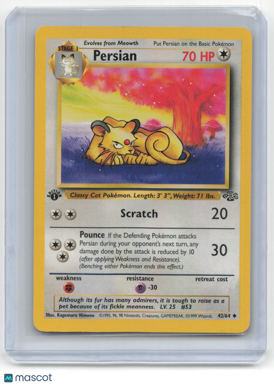 1999 Pokemon TCG—Persian #42/64 Jungle— Unlimited
