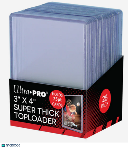 Ultra PRO Standard 75 Pt. Pt. Clear 3" x 4" Super Thick Toploader 25 ct.