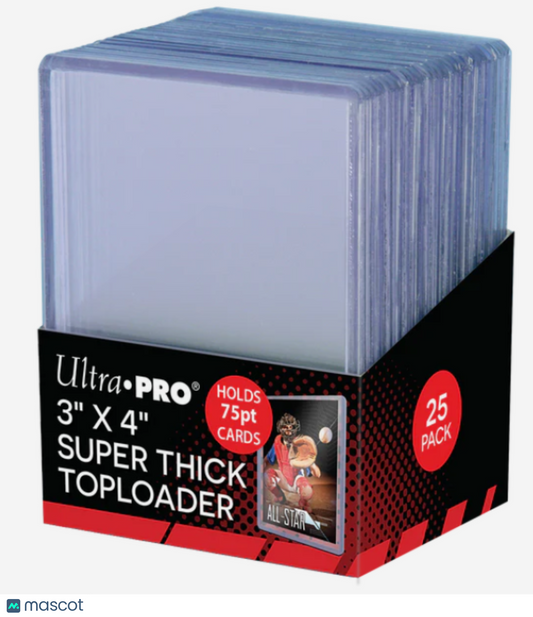 Ultra PRO Standard 75 Pt. Pt. Clear 3" x 4" Super Thick Toploader 25 ct.