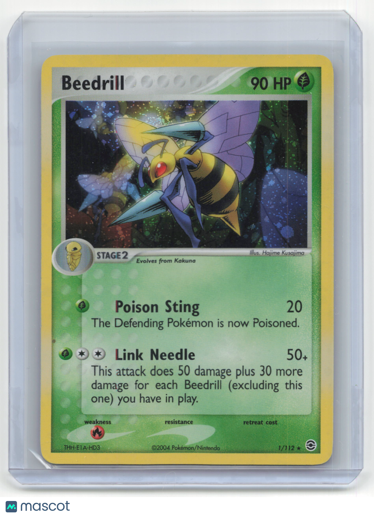 2004 Pokemon Beedrill FireRed & LeafGreen #1/112 Moderately Played