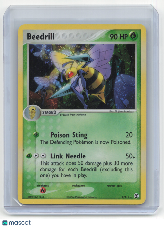 2004 Pokemon Beedrill FireRed & LeafGreen #1/112 Moderately Played