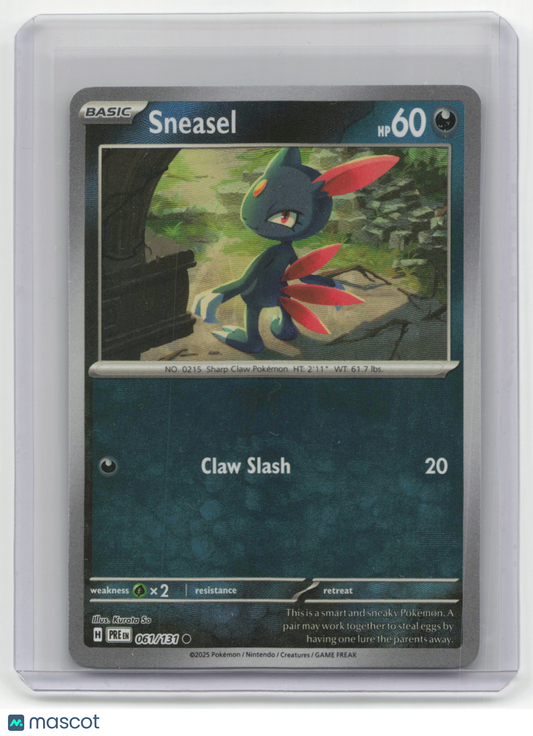 2022 Pokemon Sneasel Prismatic Evolutions #061/131 masterball