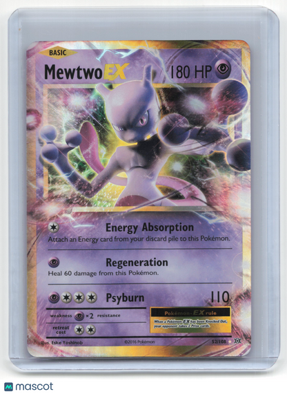 2016 Pokemon TCG—Mewtwo EX #52/108 XY Evolutions—