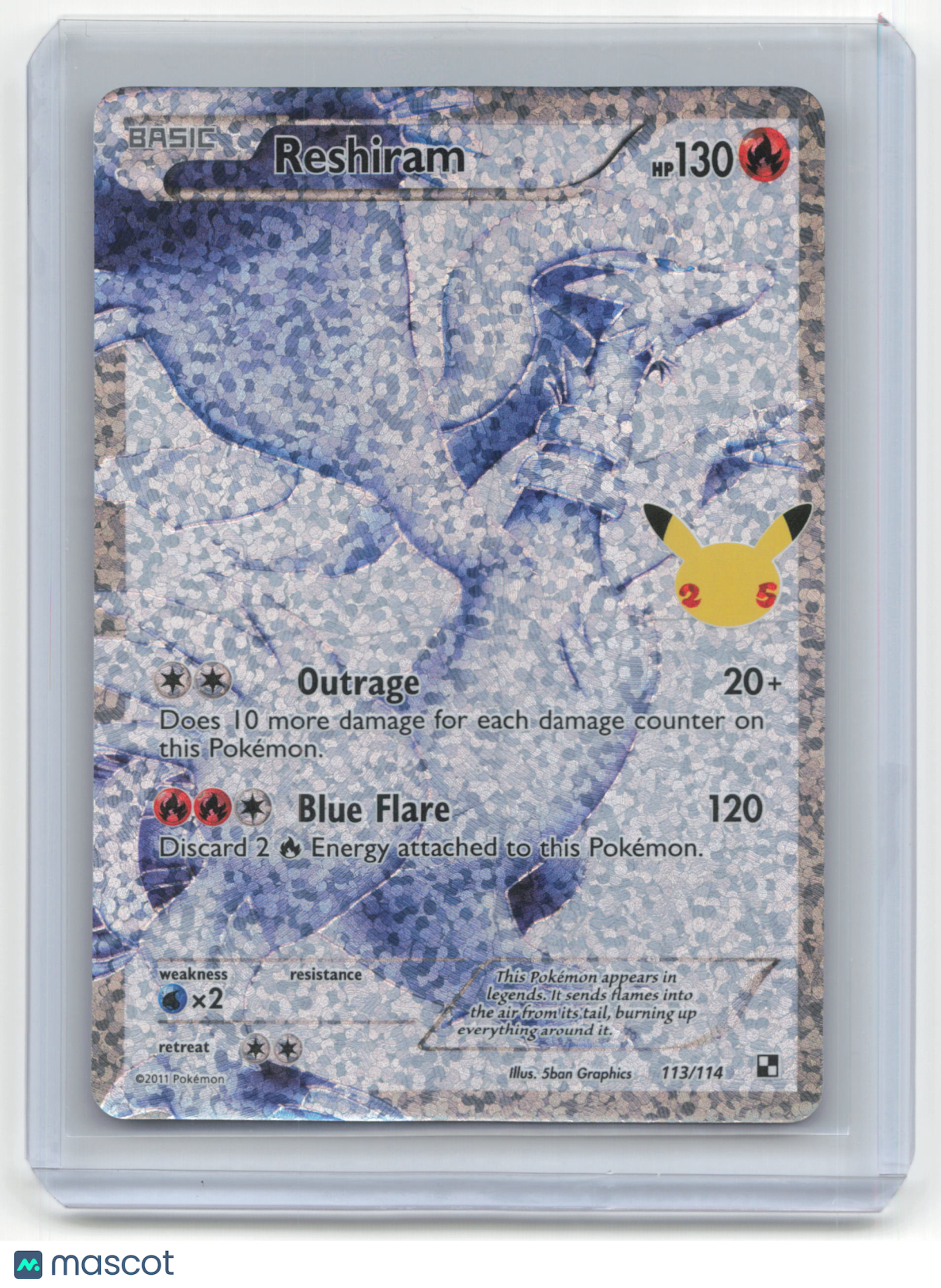 2021 Pokemon TCG Reshiram Celebrations #113/114