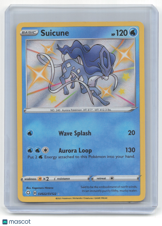 2021 Pokemon Suicune Shining Fates #SV022/SV122 Near Mint