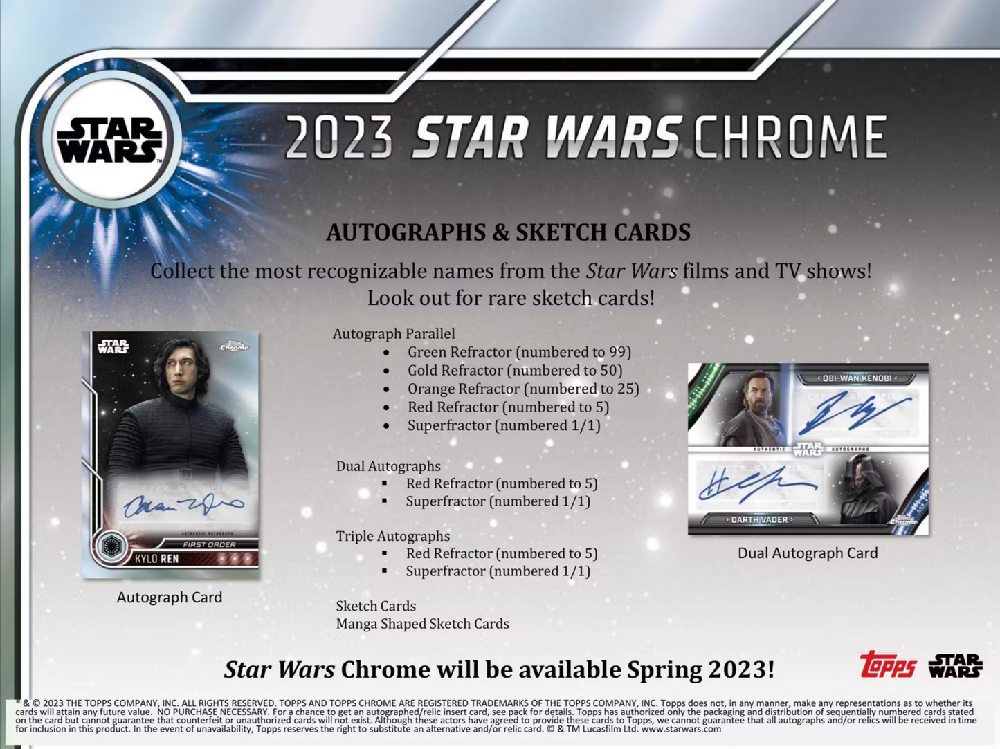 2023 Topps Chrome Star Wars Hobby Pack