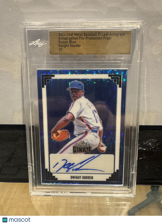 2024 1991 Leaf Baseball Dwight Gooden Auto 1 of 1 Metal