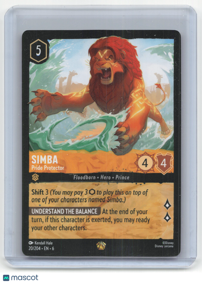 2024 Lorcana—Simba #20/204 Azurite Sea—