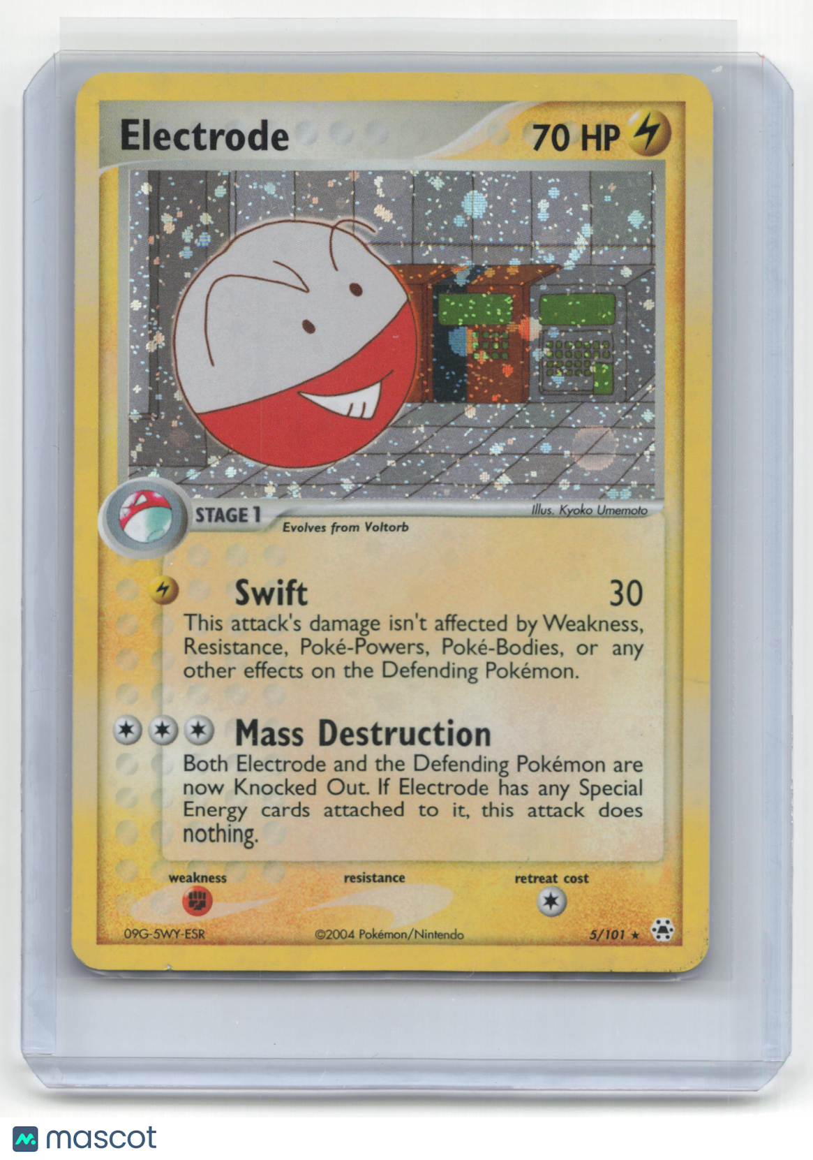 2004 Pokemon TCG Electrode EX Hidden Legends #5/101 Mod Played Holo