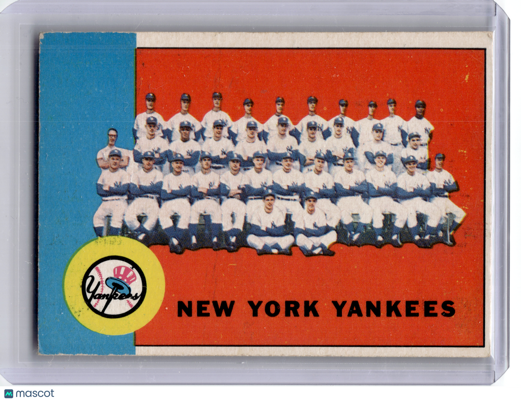 1963 Topps Baseball—New York Yankees Team Card #247 —Very Good